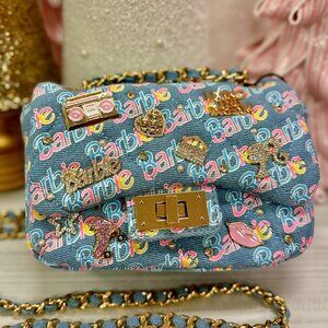 Barbie X Aldo Viral Tik Tok Barbie Quilted Denim Crossbody Shoulder Bag Purse